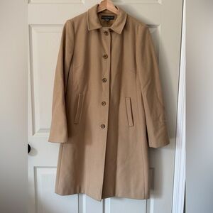 Banana Republic Camel Single-Breasted Wool Coat